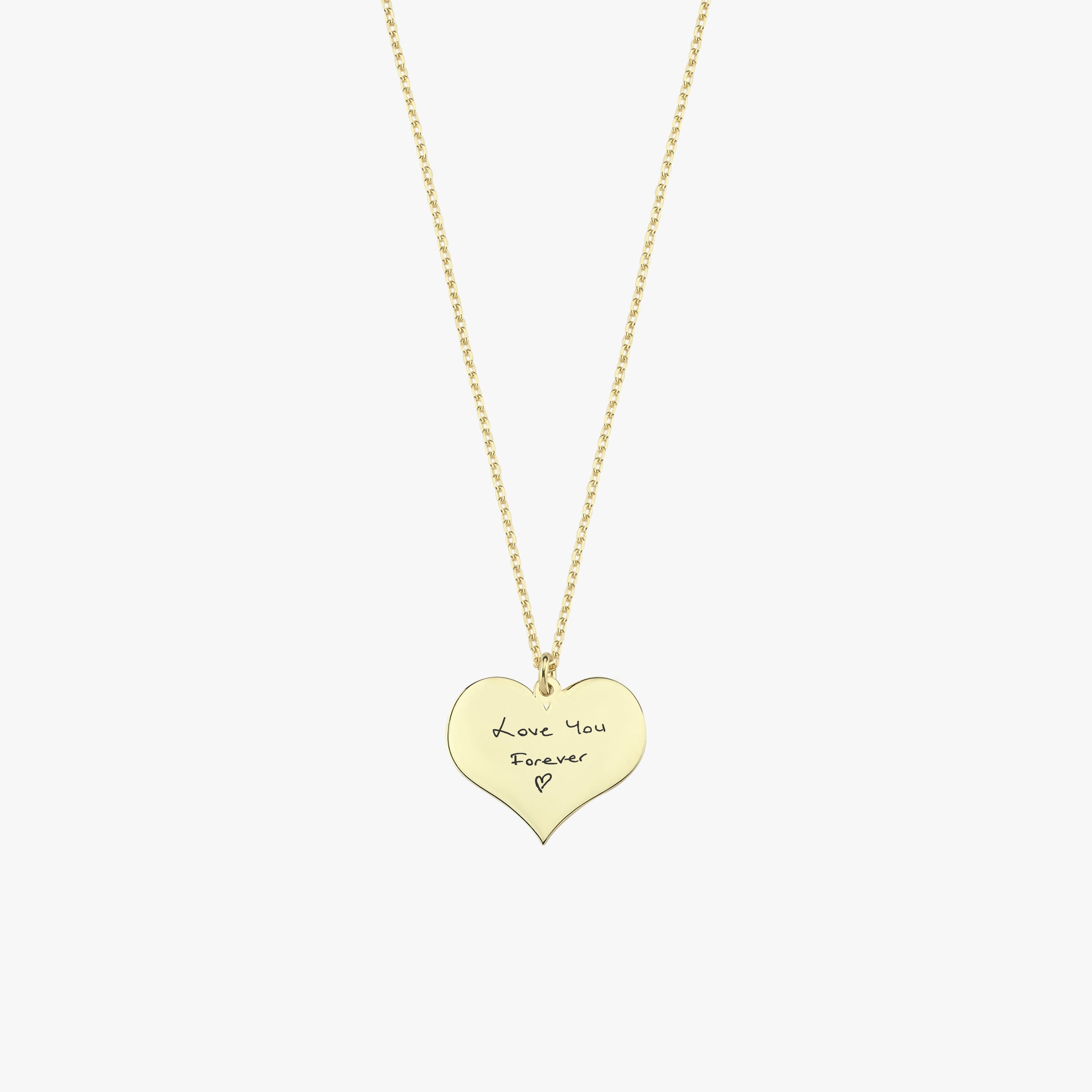 Personalized Heart Necklace | 14K Solid Gold