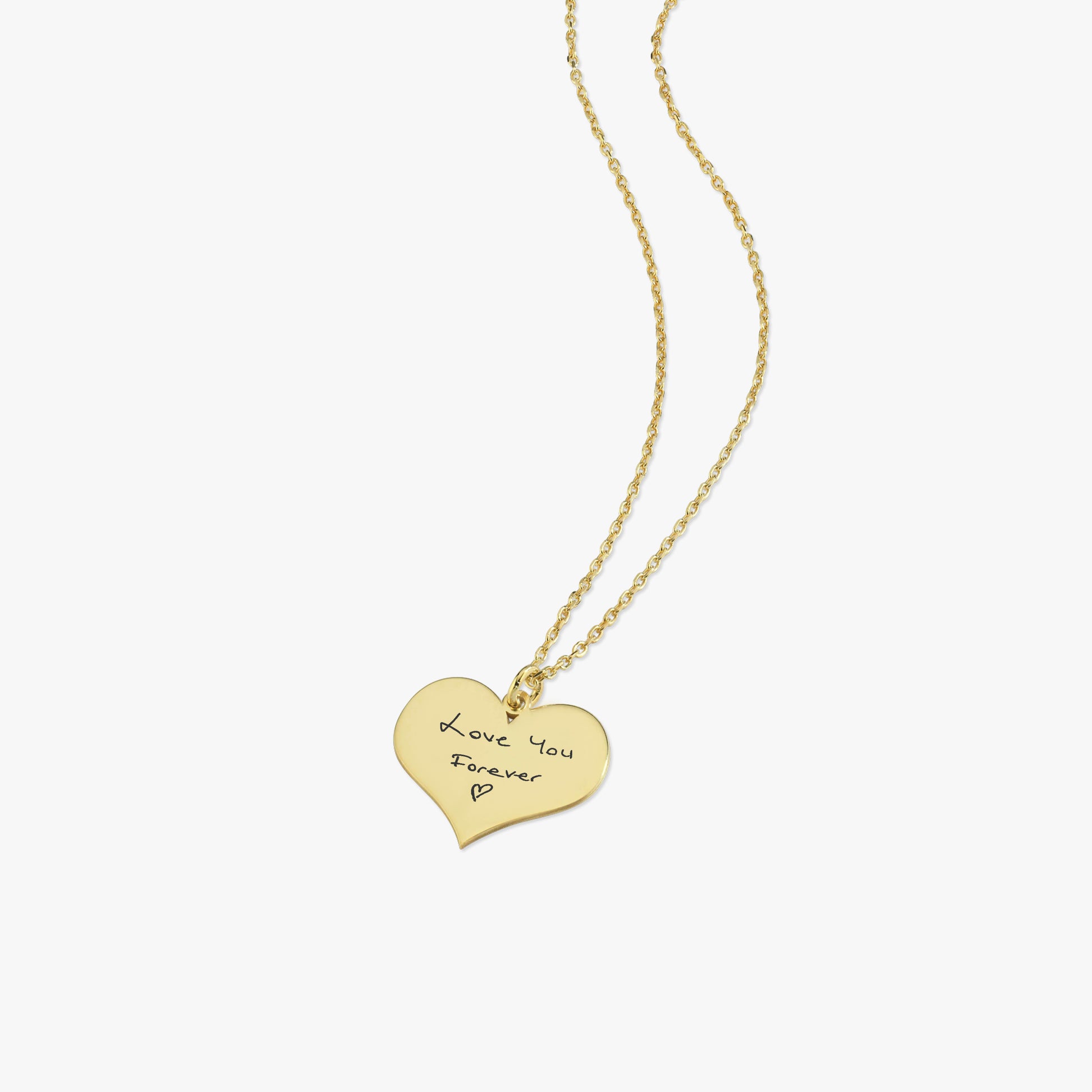 Personalized Heart Necklace | 14K Solid Gold