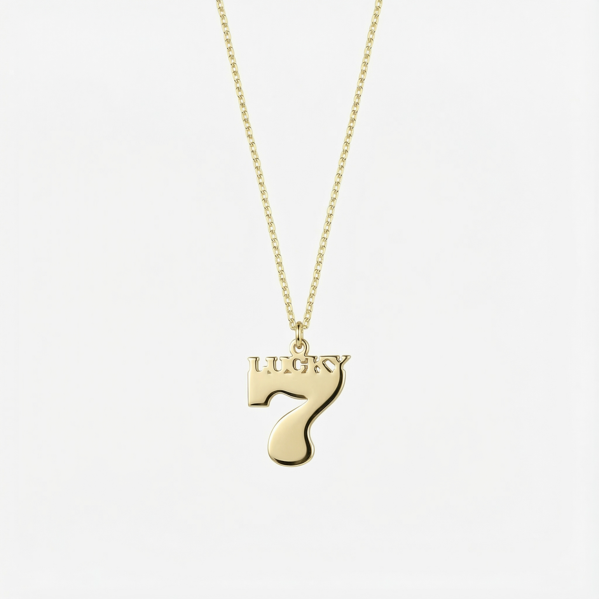 Lucky Seven Necklace | 14K Solid Gold