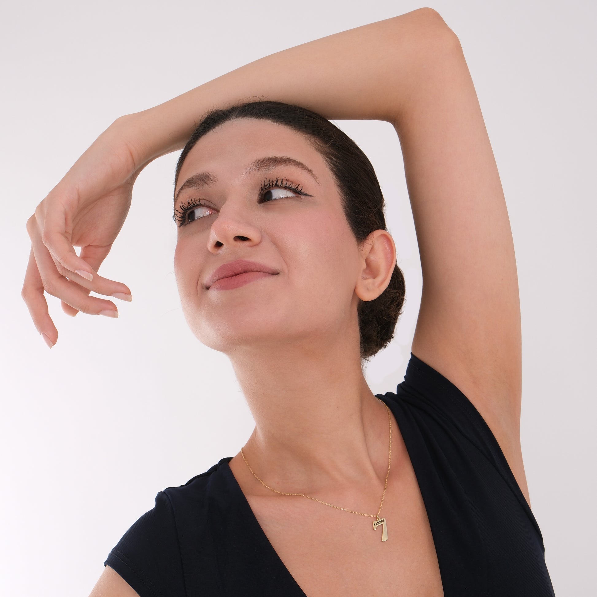 Lucky Number Necklace | 14K Solid Gold