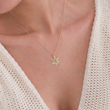 Leaf Necklace | 14K Solid Gold