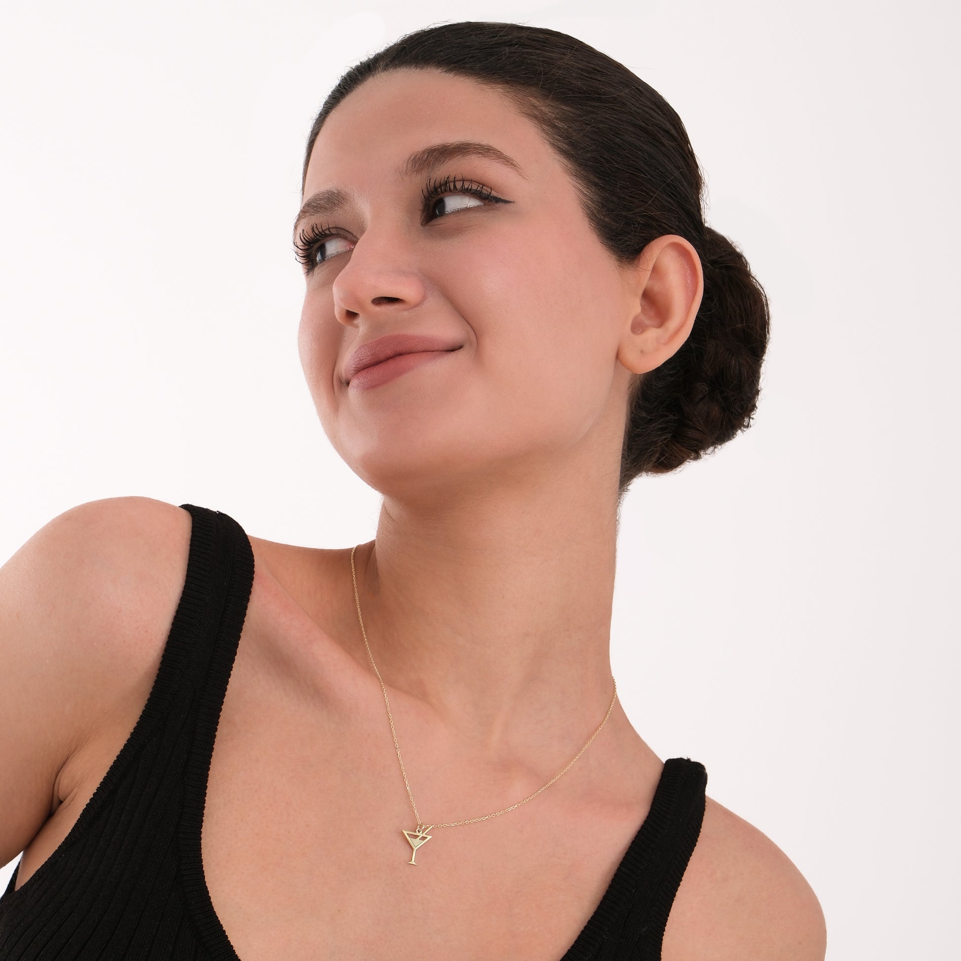 Martini Necklace | 14K Solid Gold