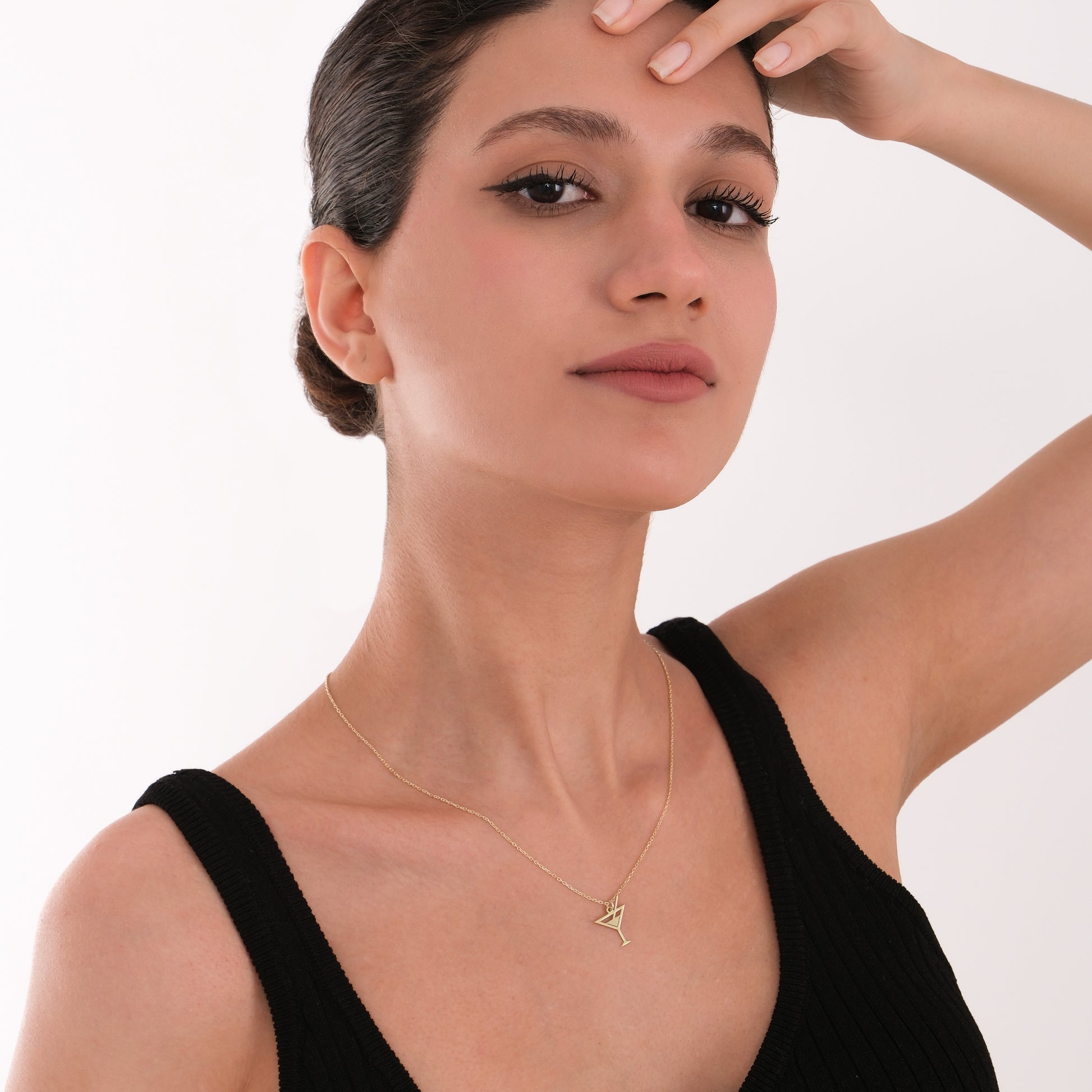 Martini Necklace | 14K Solid Gold