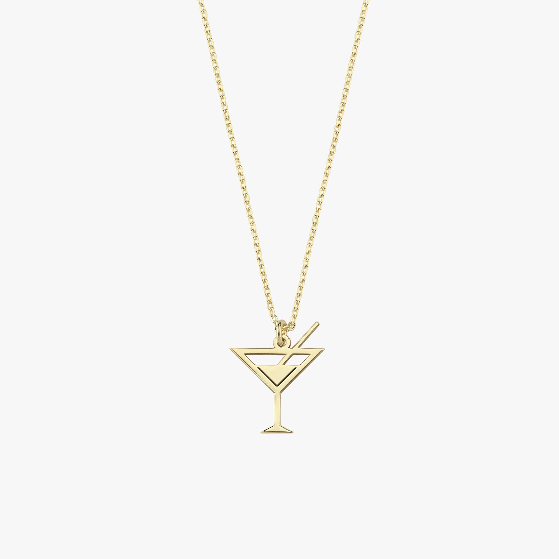 Martini Necklace | 14K Solid Gold