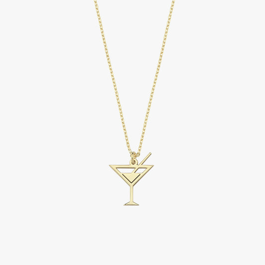 Martini Necklace | 14K Solid Gold