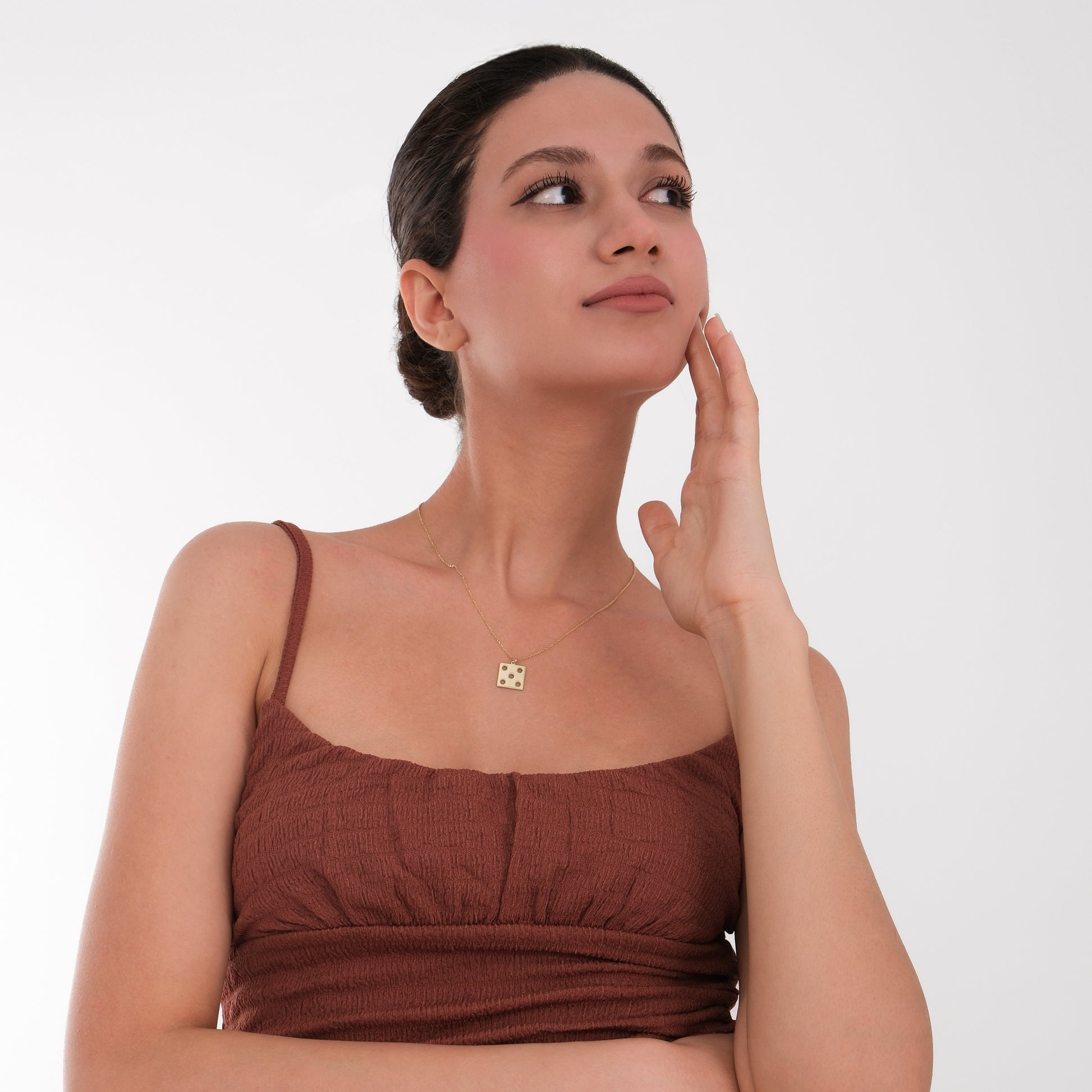 Dice Necklace | 14K Solid Gold