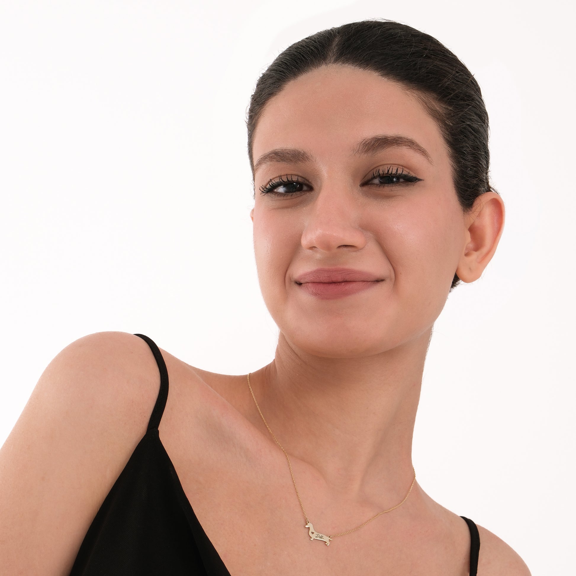 Dog Memorial Necklace | 14K Solid Gold