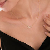 Dog Memorial Necklace | 14K Solid Gold