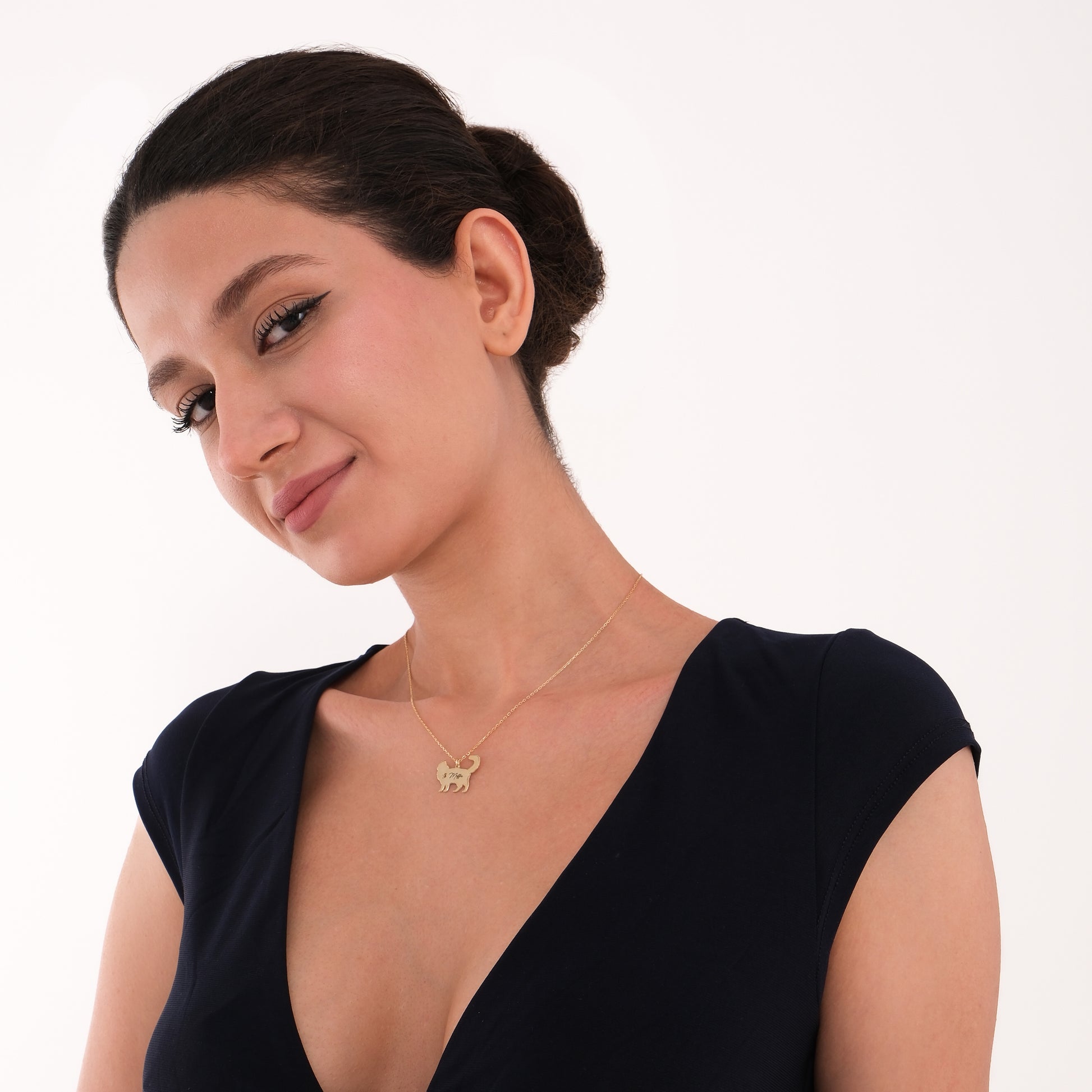 Cat Memorial Necklace | 14K Solid Gold