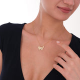 Cat Memorial Necklace | 14K Solid Gold