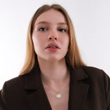 Virgin Mary Oval Pendant Necklace | 18K Gold Vermeil