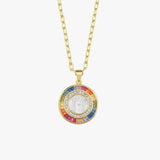 Our Lady of Guadalupe Rainbow Necklace | 18K Gold Vermeil