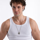 Skull Sun Medallion Necklace | 925 Sterling Silver