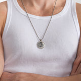 Skull Sun Medallion Necklace | 925 Sterling Silver