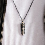 Skull Bullet Pendant Necklace | 925 Sterling Silver