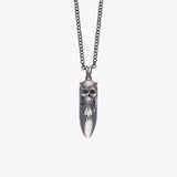 Skull Bullet Pendant Necklace | 925 Sterling Silver