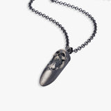 Skull Bullet Pendant Necklace | 925 Sterling Silver