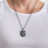 Medieval Knight Shield Pendant | 925 Sterling Silver