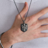 Medieval Knight Shield Pendant | 925 Sterling Silver