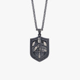 Medieval Knight Shield Pendant | 925 Sterling Silver