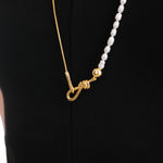 Double Chain Knot Hook Necklace