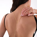 Long Back Necklace | 18K Gold Vermeil