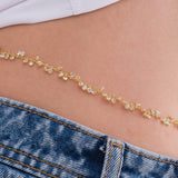 Round CZ Plated Body Chain | 18K Gold Vermeil