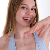 Multiple Bar Name Necklace | 14K Solid Gold