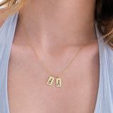 Multiple Bar Name Necklace | 14K Solid Gold