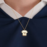 Football Jersey Necklace - World Cup Jewelry | 14K Solid Gold