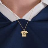 Football Jersey Necklace - World Cup Jewelry | 14K Solid Gold