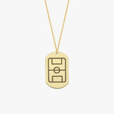 Football Field Necklace - World Cup Jewelry | 14K Solid Gold