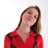 Custom Initial Necklace With Heart | 14K Solid Gold