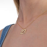 Jersey Number Necklace With Name