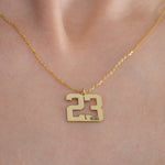 Jersey Number Necklace With Name
