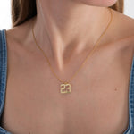 Jersey Number Necklace With Name