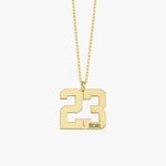 Jersey Number Necklace With Name