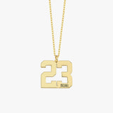 Jersey Number Necklace With Name