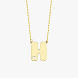 Bubble Initial Necklace