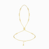 Beaded Hand Chain Bracelet | 18K Gold Vermeil