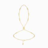 Beaded Hand Chain Bracelet | 18K Gold Vermeil