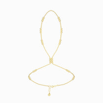 Beaded Cluster Hand Chain in 18K Gold Vermeil