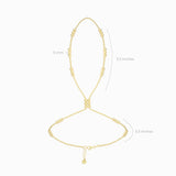 Beaded Hand Chain Bracelet | 18K Gold Vermeil