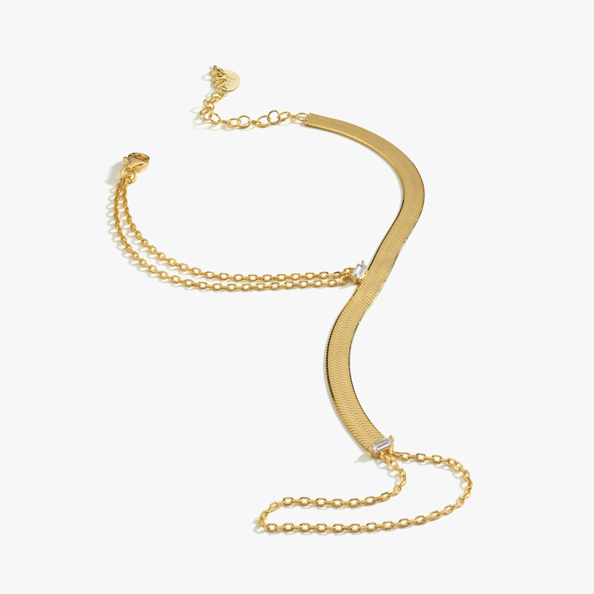 Herringbone Hand Chain Bracelet | 18K Gold Vermeil