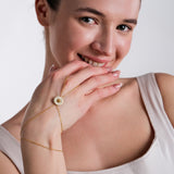 Daisy Hand Chain Bracelet | 18K Gold Vermeil