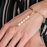 Coin Hand Chain Bracelet | 18K Gold Vermeil