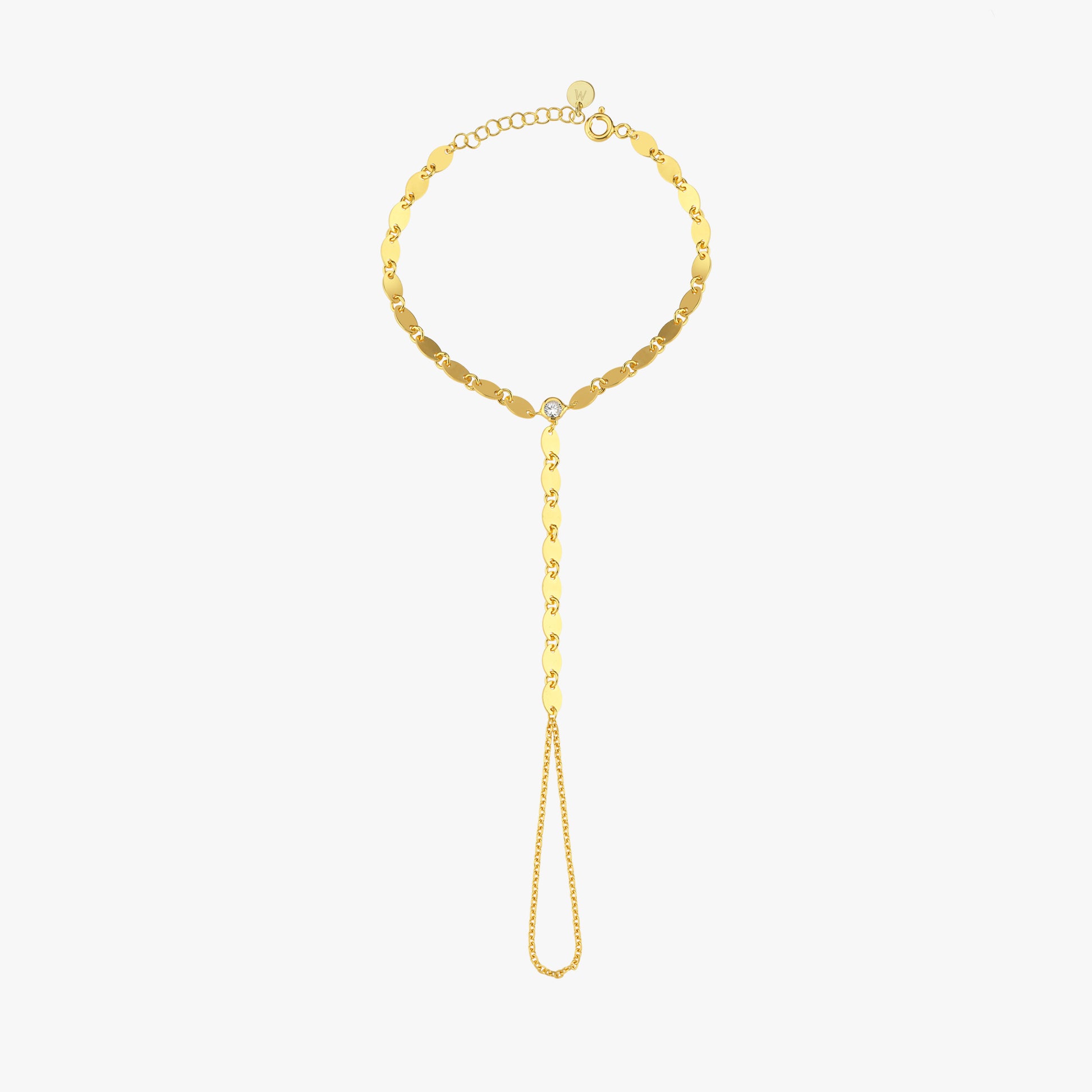 Coin Hand Chain Bracelet | 18K Gold Vermeil