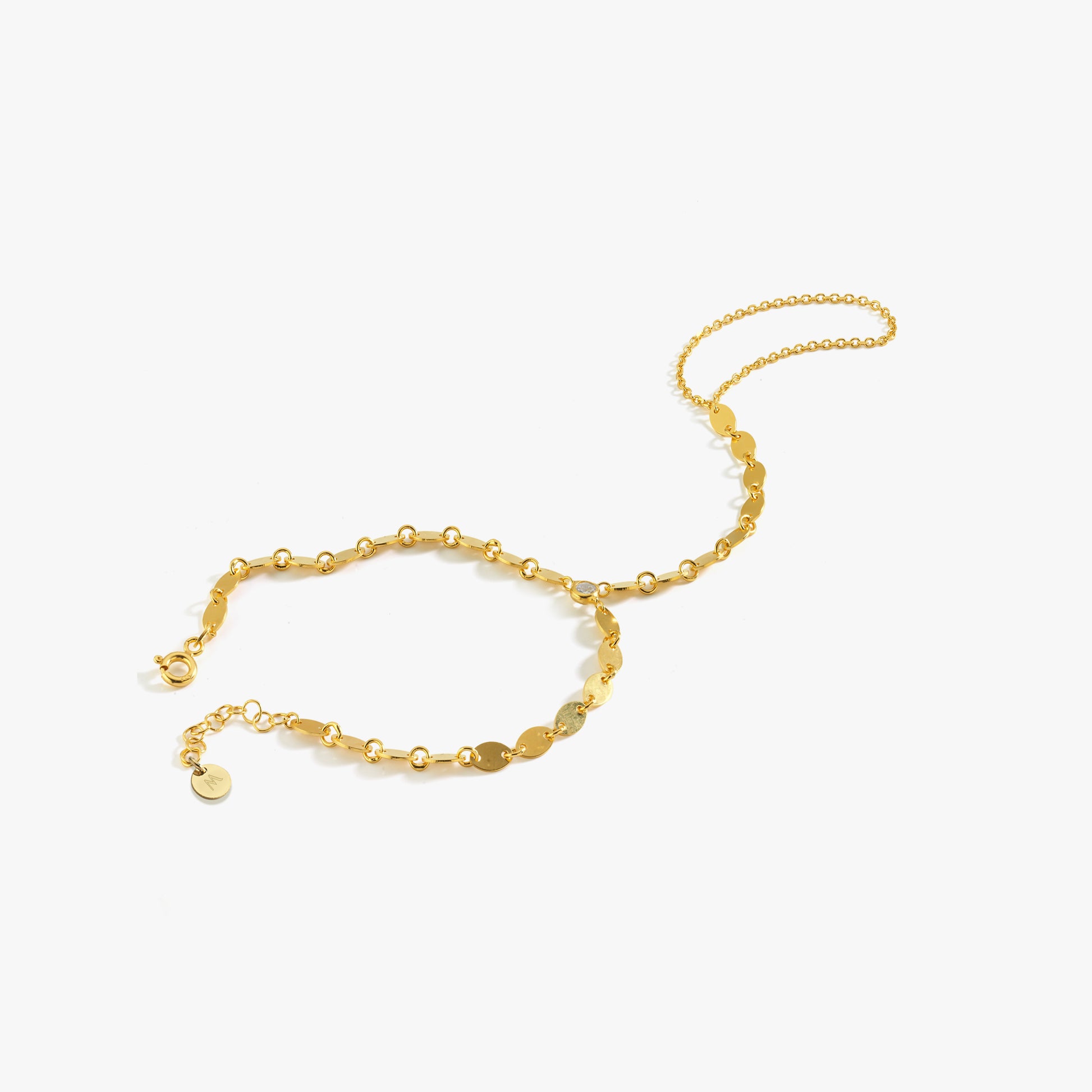 Coin Hand Chain Bracelet | 18K Gold Vermeil