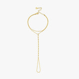 Beaded Hand Chain Bracelet | 18K Gold Vermeil