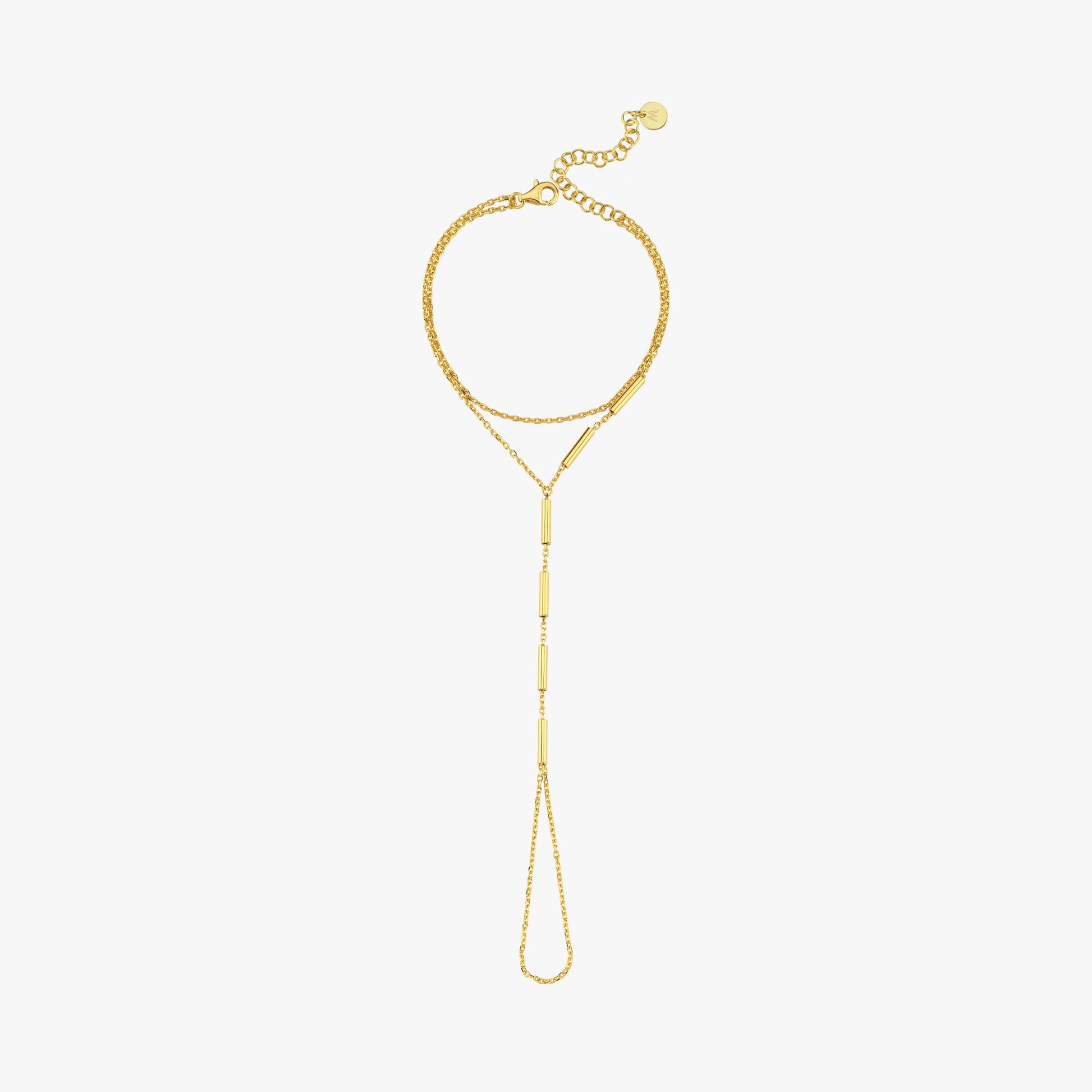 Bar Hand Chain Bracelet | 18K Gold Vermeil